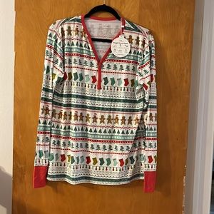 Little Sleepies Fair Isle Bamboo Pajama Top Women’s Medium.